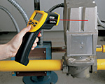 Figure 2: IR thermometers are ideal for monitoring the temperature of equipment that is too hot to touch.
